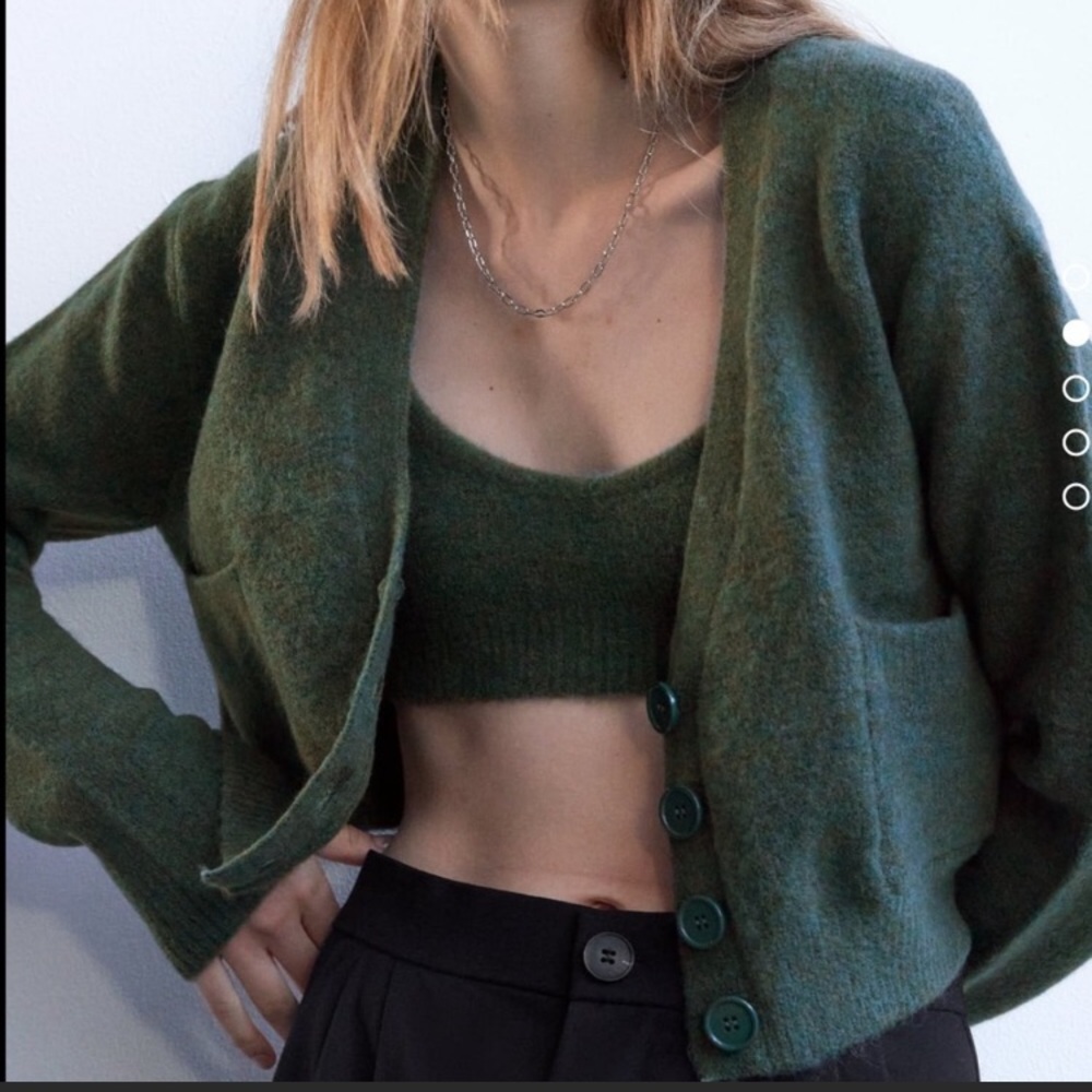 Zara Cardigan bralette set - navy